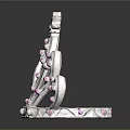 Sparkling Crown Jewelry Design With Heart Shaped Accents And Pink Gemstones