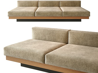 Multi-person sofa Minotti shaped sofa multi-person sofa 3d model