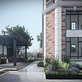 Beautiful Courtyard Garden Featuring Wooden Deck Outdoor Seating Shaded Area And Lush Greenery