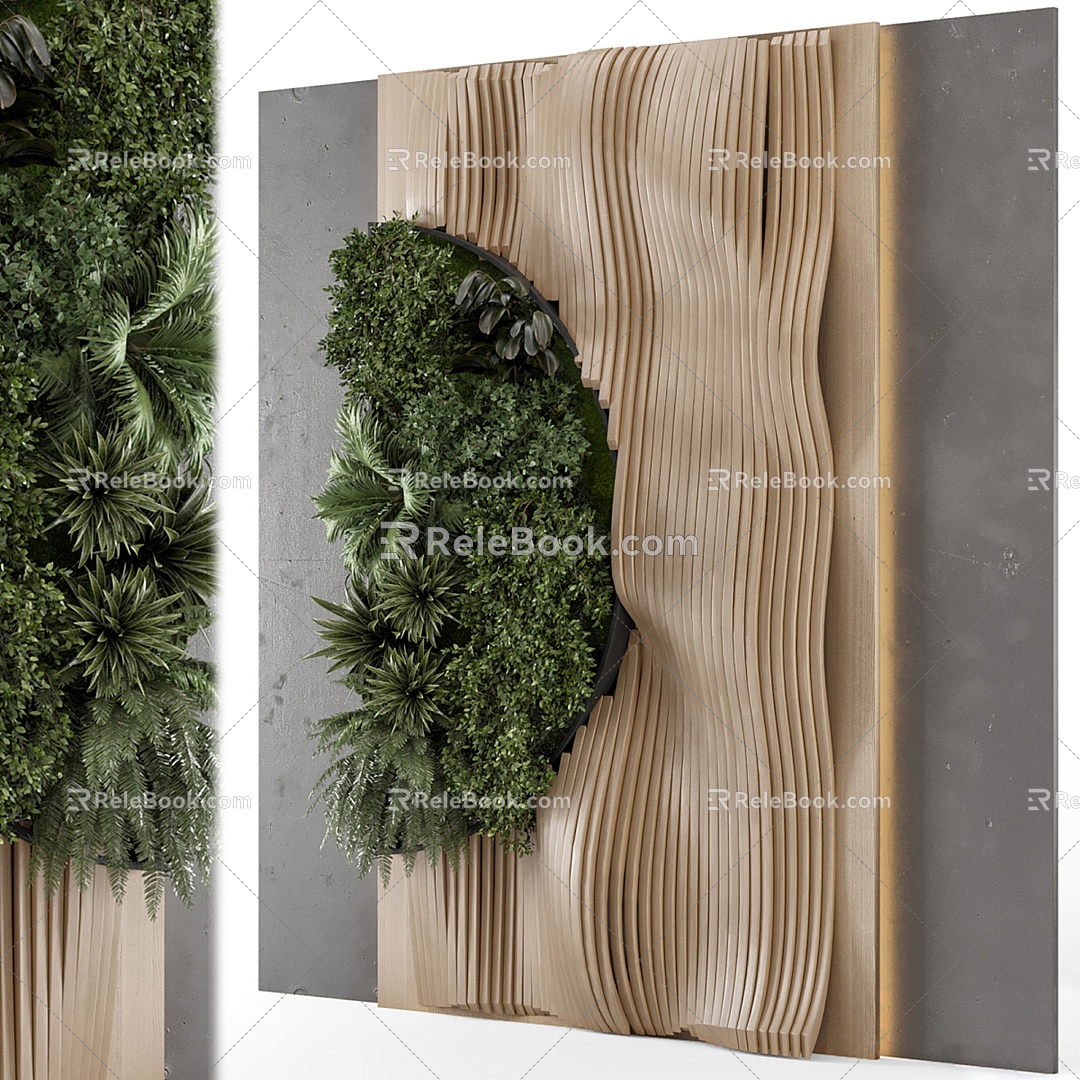 Modern plant wall plant green plant background modeling wall creative special-shaped outdoor indoor greening plant wall modeling wall model