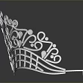 Elegant Silver Crown With Intricate Filigree Patterns And Pearl Embellishments As Lifestyle Accessory
