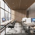 Meeting Room Office Modern Public Office Area 3d model