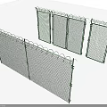 Green Chain Link Fence With Wavy Decorative Top And Metal Construction Design