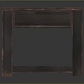 Dark Brown Wooden Coffee Table With Two Tier Shelf And Simple Design