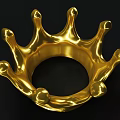 Shiny Golden Crown Decorative Ornament Set For Home Tabletop Decor