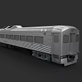 Silver Modern Passenger Train With Streamlined Design And Metal Body Featuring Windows