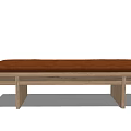 Nordic sofa stool sofa bench 3d model