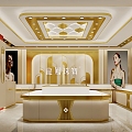 Light Luxury Jewelry Store 3d model