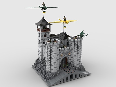 Lego LEGO Toy Blocks Castle Evil Dragon Attack Defense Guard 3d model