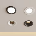 Modern Home Ceiling Lighting with Black and White Downlights and Spotlights
