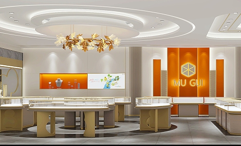 Modern Jewelry Store 3d model