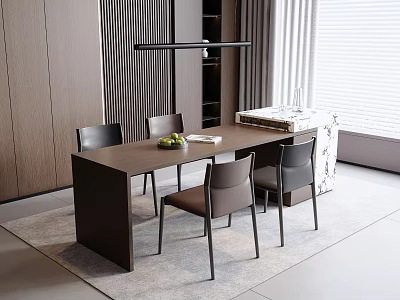 Modern Italian Dining Table and Chair 3d model