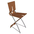 Modern Leisure Chairs With Foldable Metal Frame And Three Color Seats