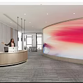Modern Reception Office Reception Area 3d model