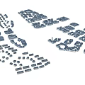Modern Urban Building Complex Model With Planned Layout And Various Building Types