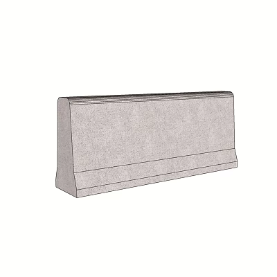 modern guardrail stone pier guardrail 3d model