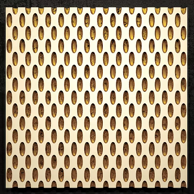 Stylish Perforated Partition Design With Circular Hole Pattern For Modern Interior Decor 3d model