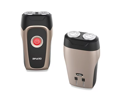 Bathroom Accessories BRUNO Electric Shavers With Dual Blades Black Gold Design And Charging Port 3d model