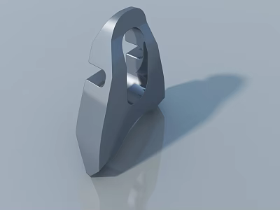 Swing Door Hardware Hinge With Modern Sturdy Metal Structure Design 3d model