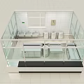 Laboratory Clean Room Design With Glass Partition Stainless Steel Tanks Workbench And Window