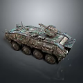 Military Camouflage Armored Tank Exterior Design With Turret And Heavy Tracks