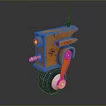 Industrial Robot Single Wheel Robot Double Wheel Robot Assistant Small Robot 3d model
