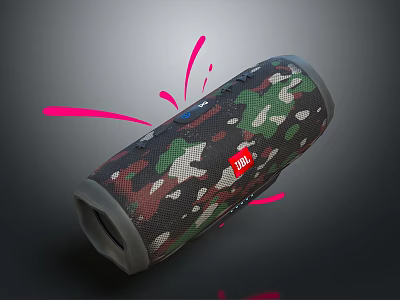 JBL Camouflage Pattern Wireless Bluetooth Speaker for Computer with Stereo Sound and Portable Design 3d model
