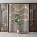 New Chinese Partition Screen 3d model