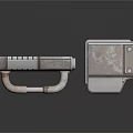 Industrial Metal Mechanical Components With Textured Surface And Bolted Panels
