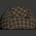 Cozy Plaid Fabric Bean Bag Chair For Modern Living Room Seating