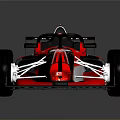Red and Black Race Car With Aerodynamic Design And White Alloy Wheels