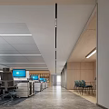Modern public office area 3d model