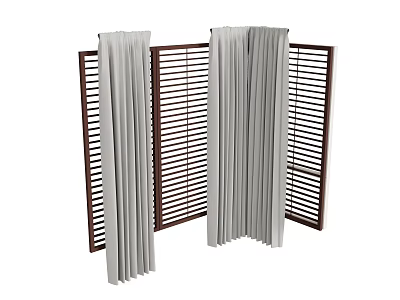 Curtain window 3d model