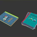 Colorful Children's Books With Cartoon Character ABC Letters And Learning Design