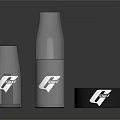 FAST Brand Transparent Glass Bottles With Black Bases And Circular Base Design