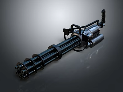 Modern Machine Gun Gatling Bailanning Browning 3d model