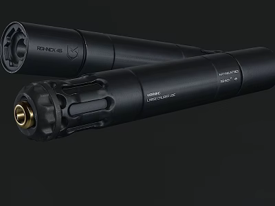 Black Advanced Suppressors With Tactical Design And High Performance Features 3d model