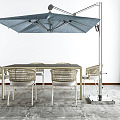 Modern Outdoor Table and Chair Outdoor Leisure Parasol Awning Leisure Seat 3d model