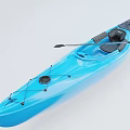 Lightweight Blue Recreational Kayak With Paddle Comfortable Seat And Storage