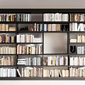 Quiet bookshelf bookcase 3d model