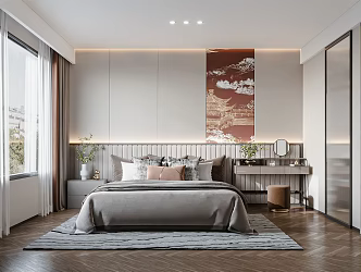 New Chinese bedroom 3d model