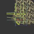 Aerial Urban Planning with High Rise Buildings Green Spaces and Road Layouts