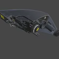 Detailed Automotive Headlight Assembly With Bulb Reflector Housing And Wiring Components