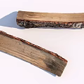 Natural Rustic Wooden Slices With Organic Texture And Rough Bark Edges
