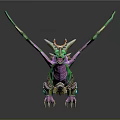 Green Dragon Game Movie Character With Vibrant Wings Sharp Horns And Colorful Scales