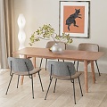 Modern Dining Table and Chair Combination 3d model