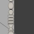 Unique Shaped Chandelier With Layered Fabric Shades For Modern Stairwell Lighting