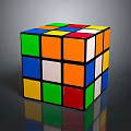 Colorful Rubik's Cube Puzzle With Vibrant Colored Faces And Smooth Surface