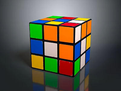 Colorful Rubik's Cube Puzzle With Vibrant Colored Faces And Smooth Surface 3d model