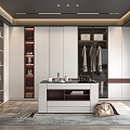 Cloakroom Wardrobe Glass Cabinet Decorative Cabinet Locker 3d model